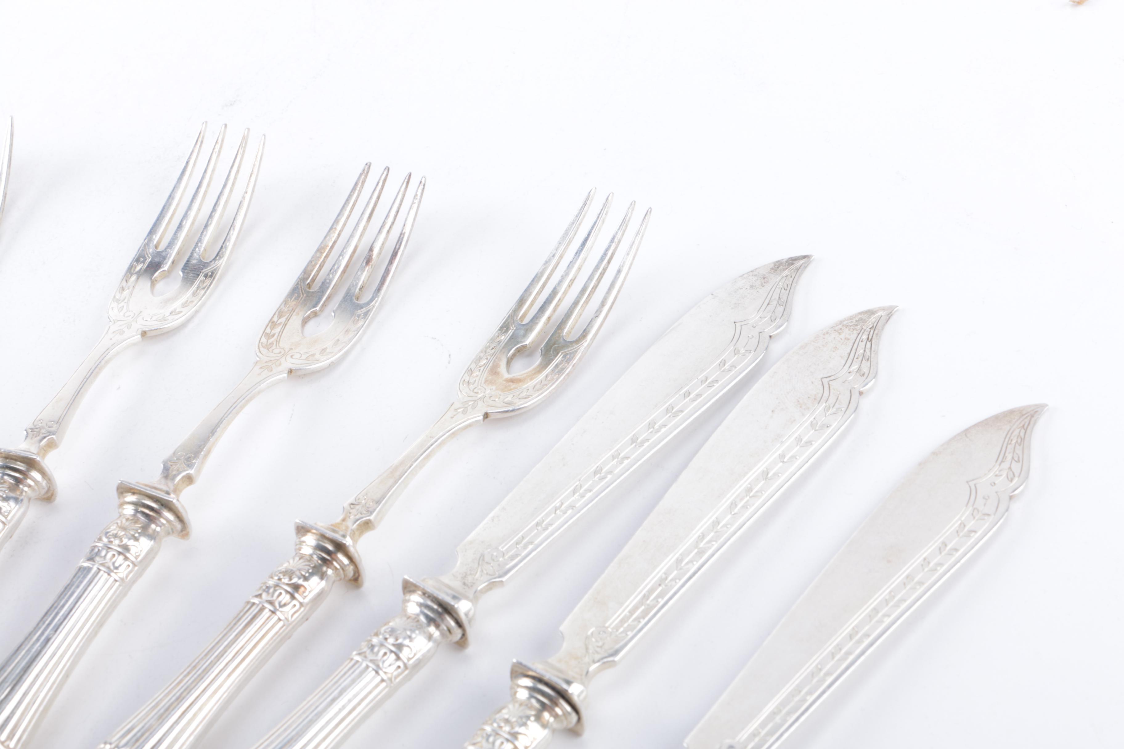 M. H. Wilkens & Söhne Sterling Silver Fish Flatware Set