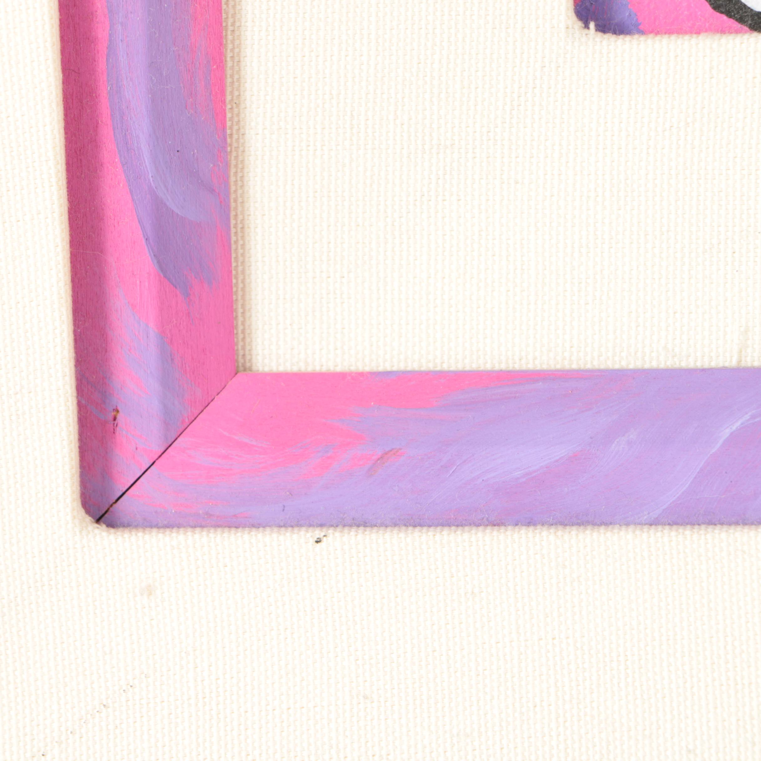 Peter Max Hand-Embellished Lithographic Print of Mickey Mouse