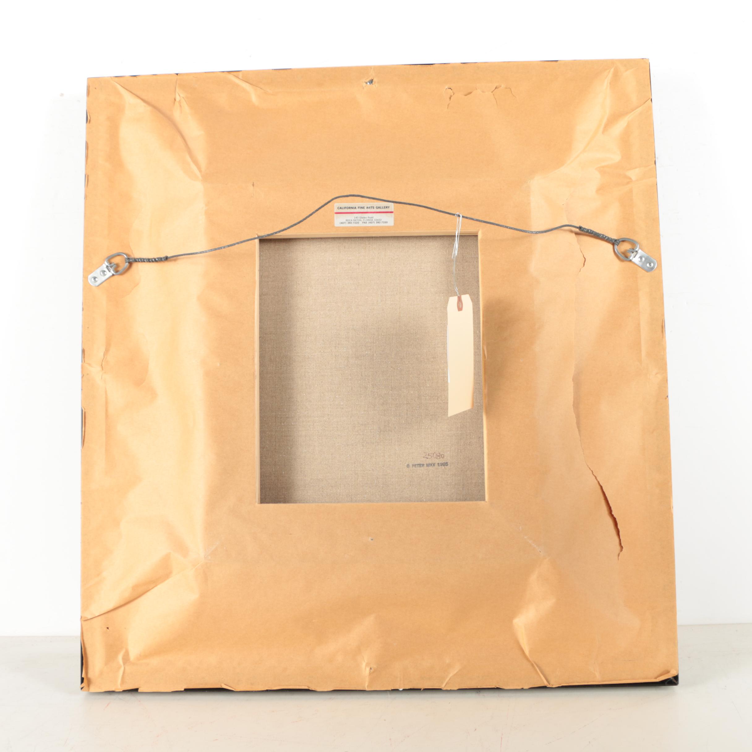 Peter Max Hand-Embellished Lithographic Print of Mickey Mouse