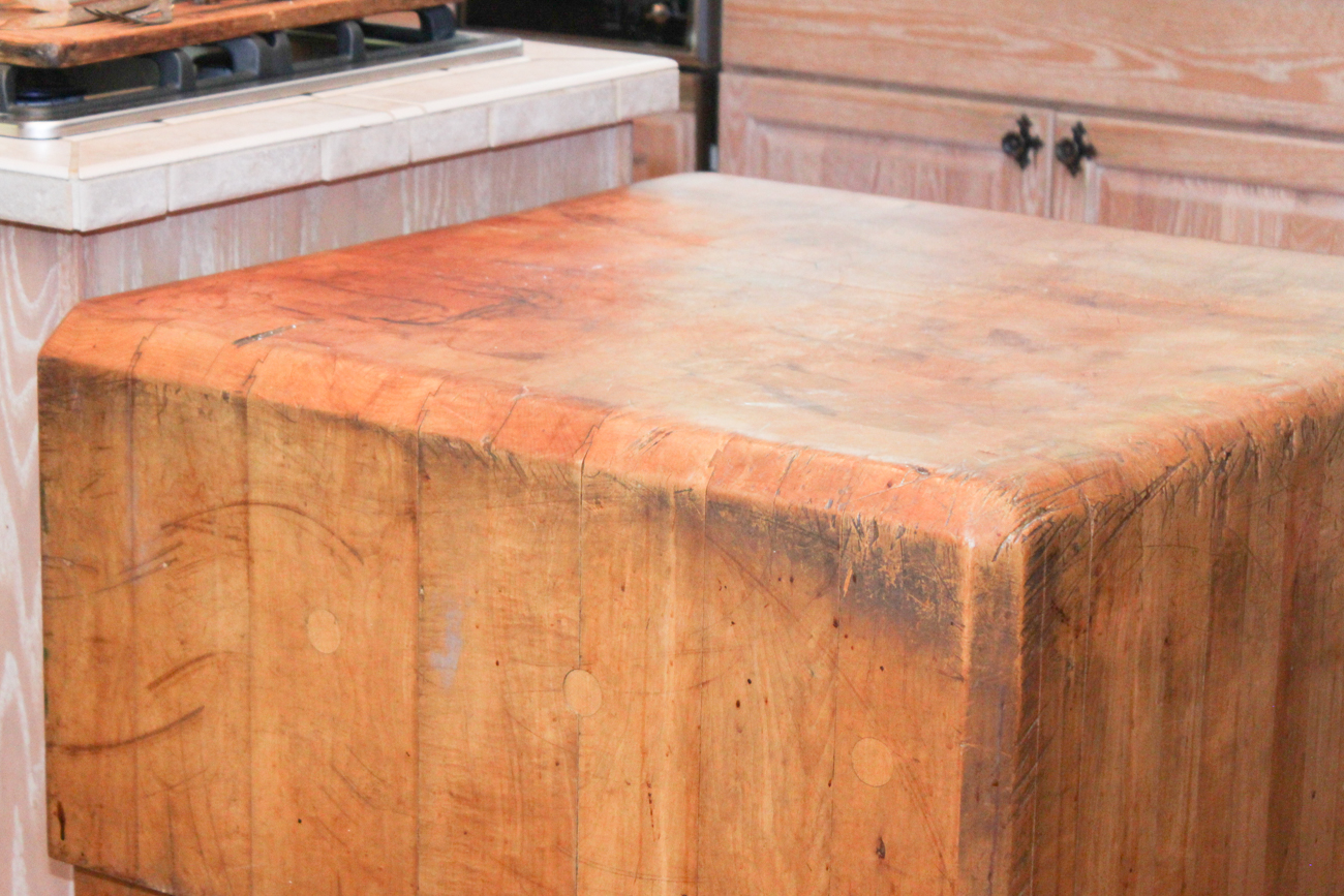 Antique Butcher's Block Table