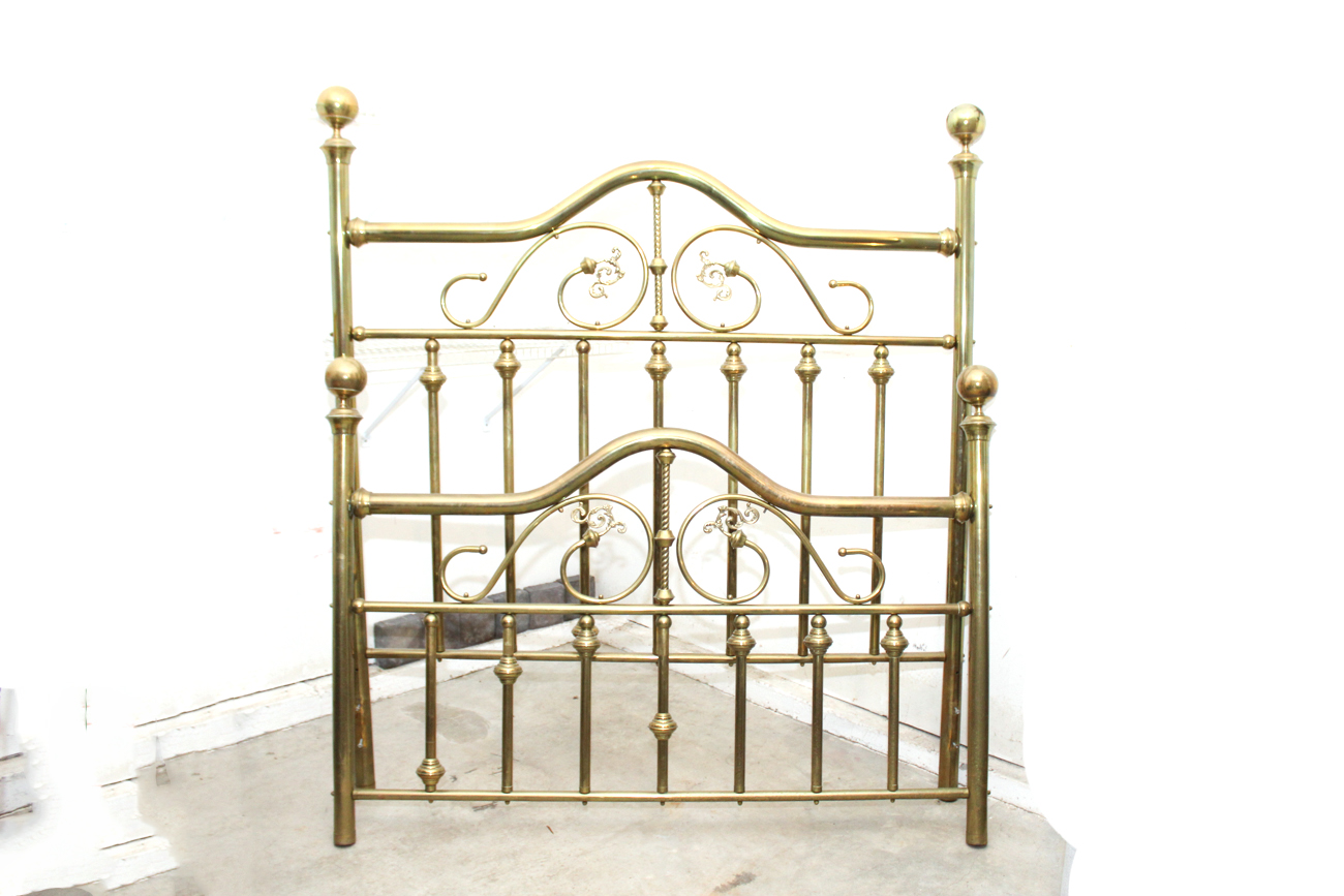 Brass Queen-Size Bed Frame