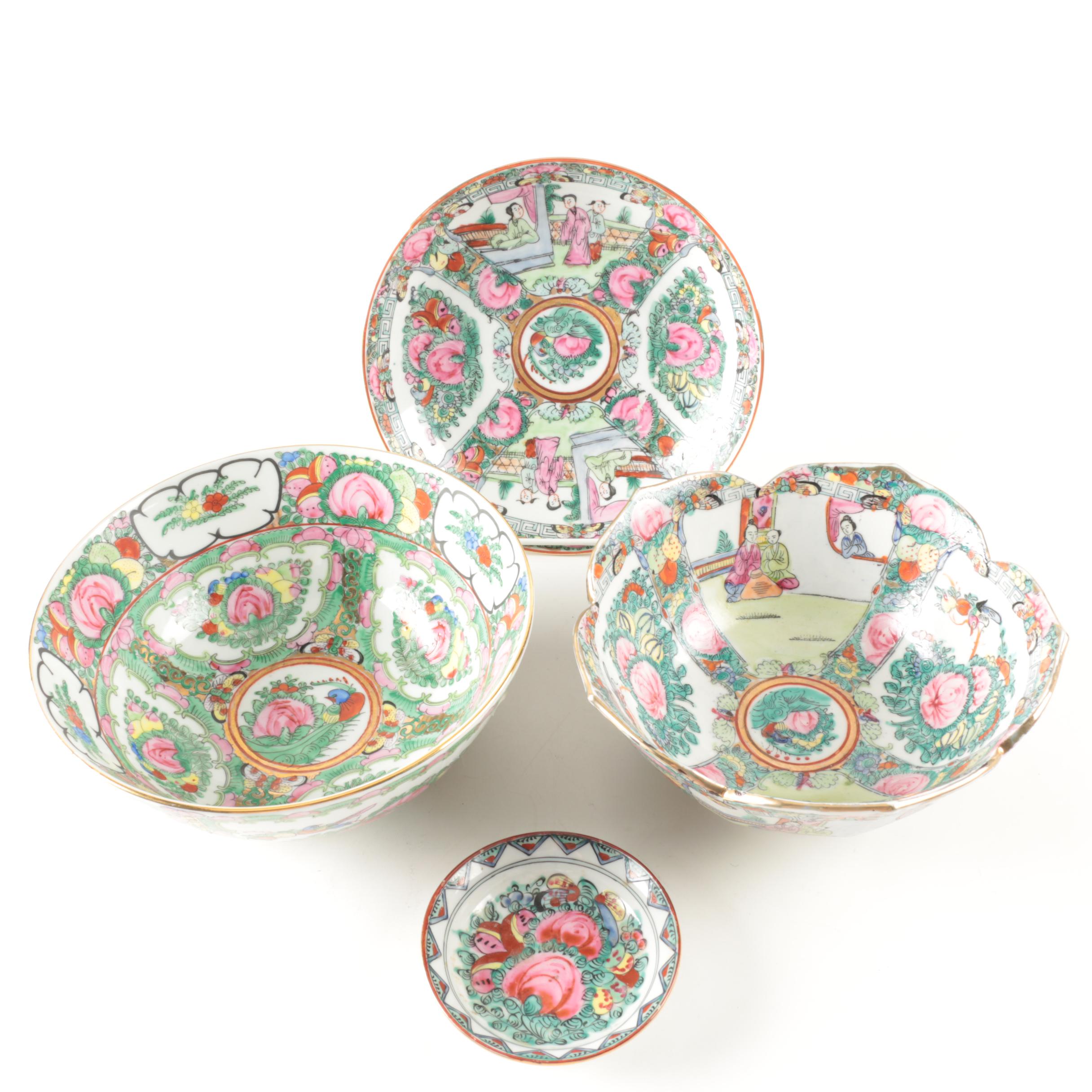 Rose Medallion and Rose Canton Porcelain Tableware