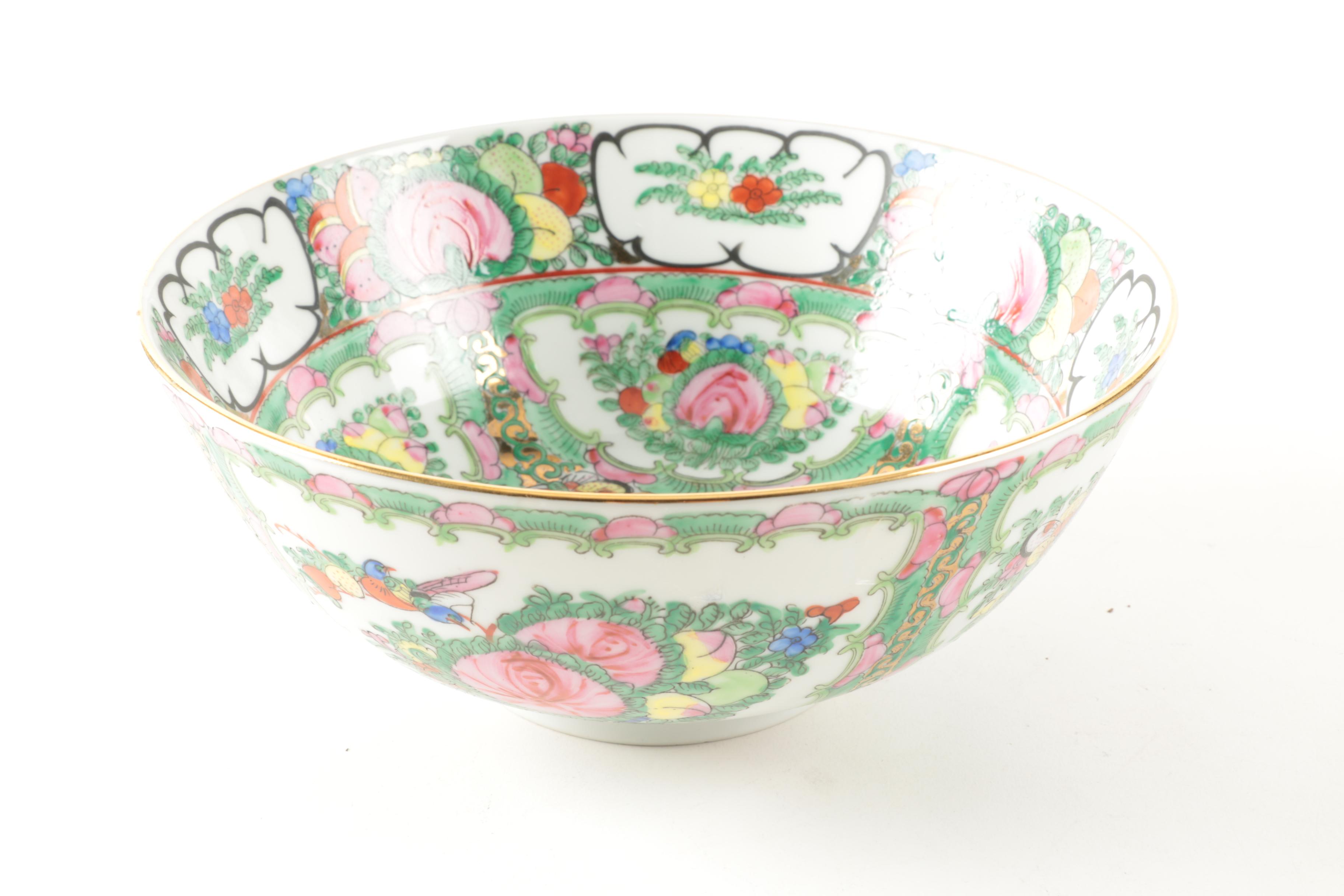 Rose Medallion and Rose Canton Porcelain Tableware