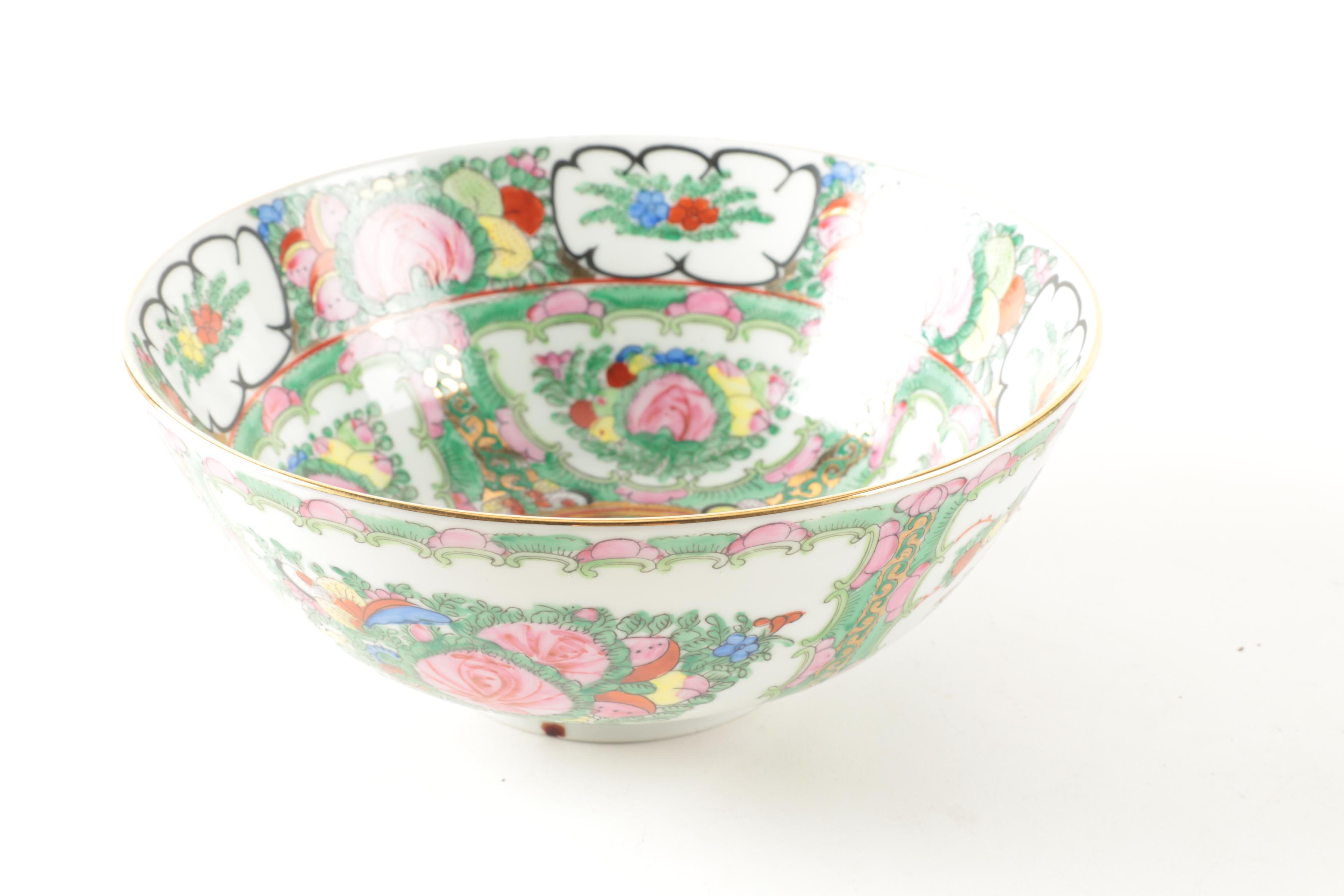 Rose Medallion and Rose Canton Porcelain Tableware