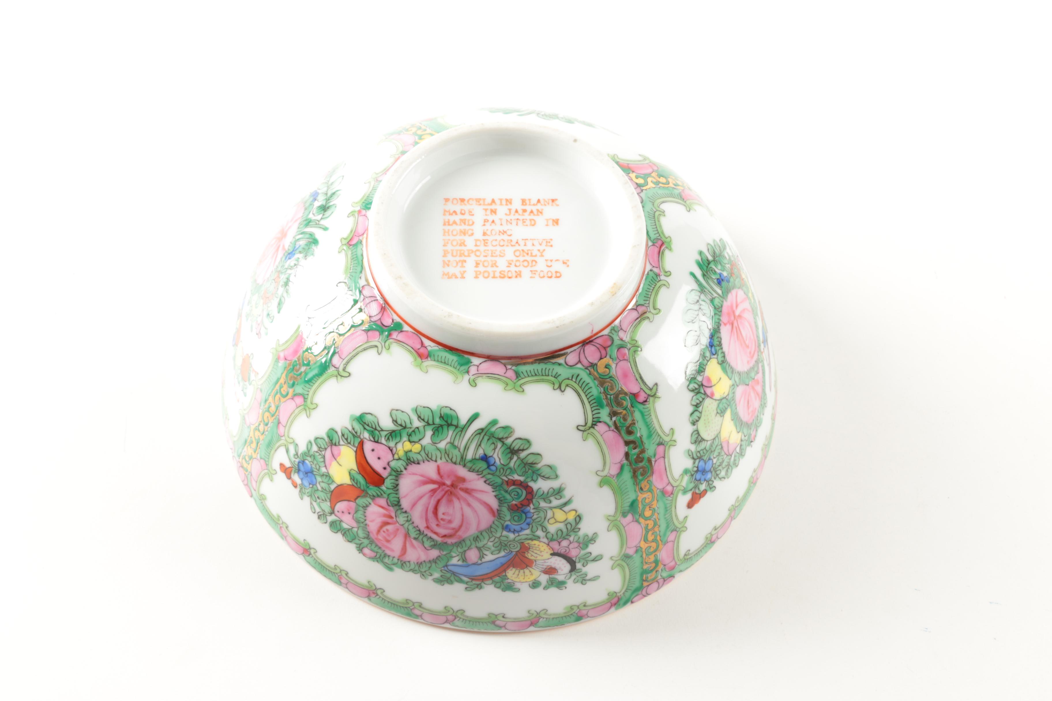 Rose Medallion and Rose Canton Porcelain Tableware