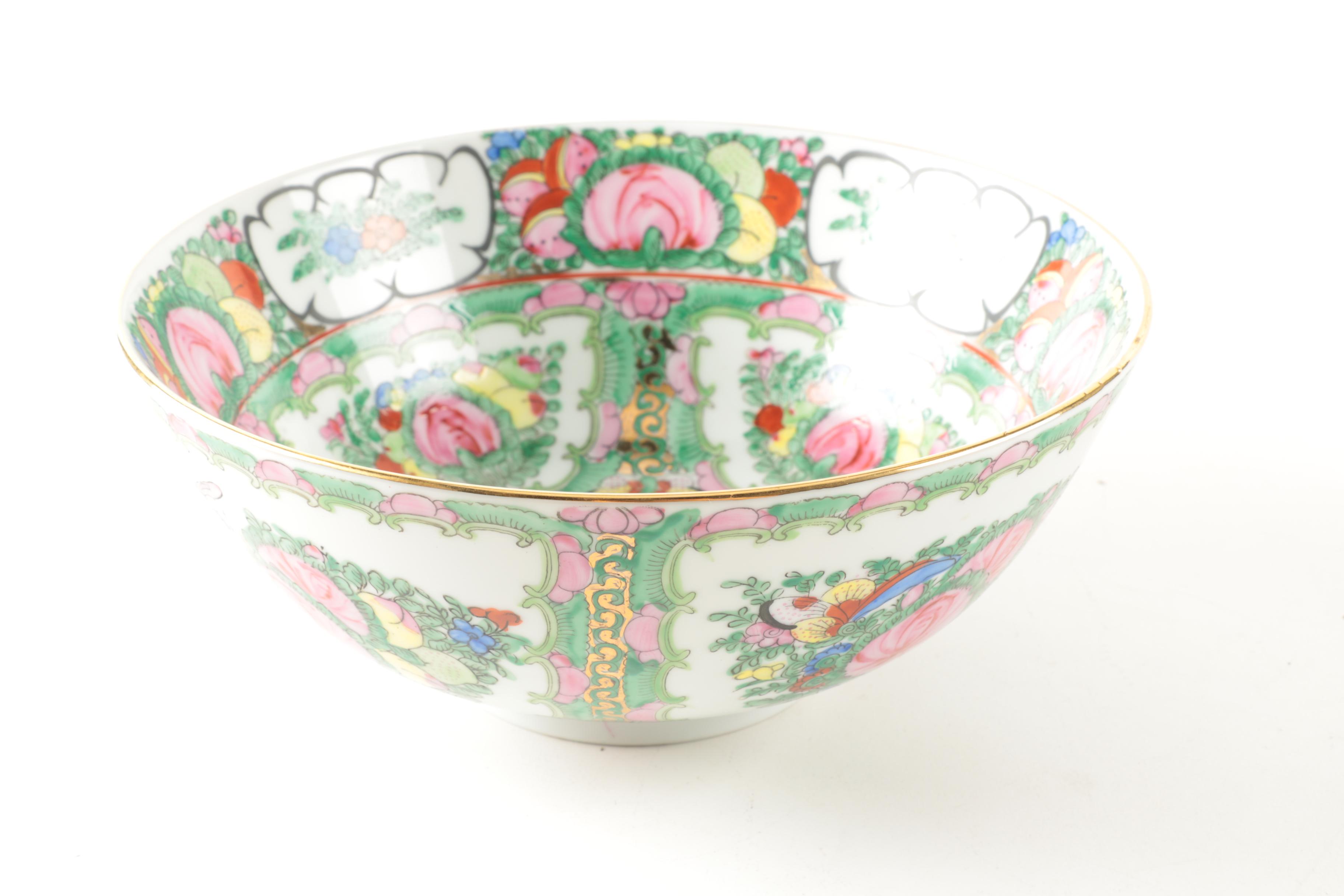 Rose Medallion and Rose Canton Porcelain Tableware