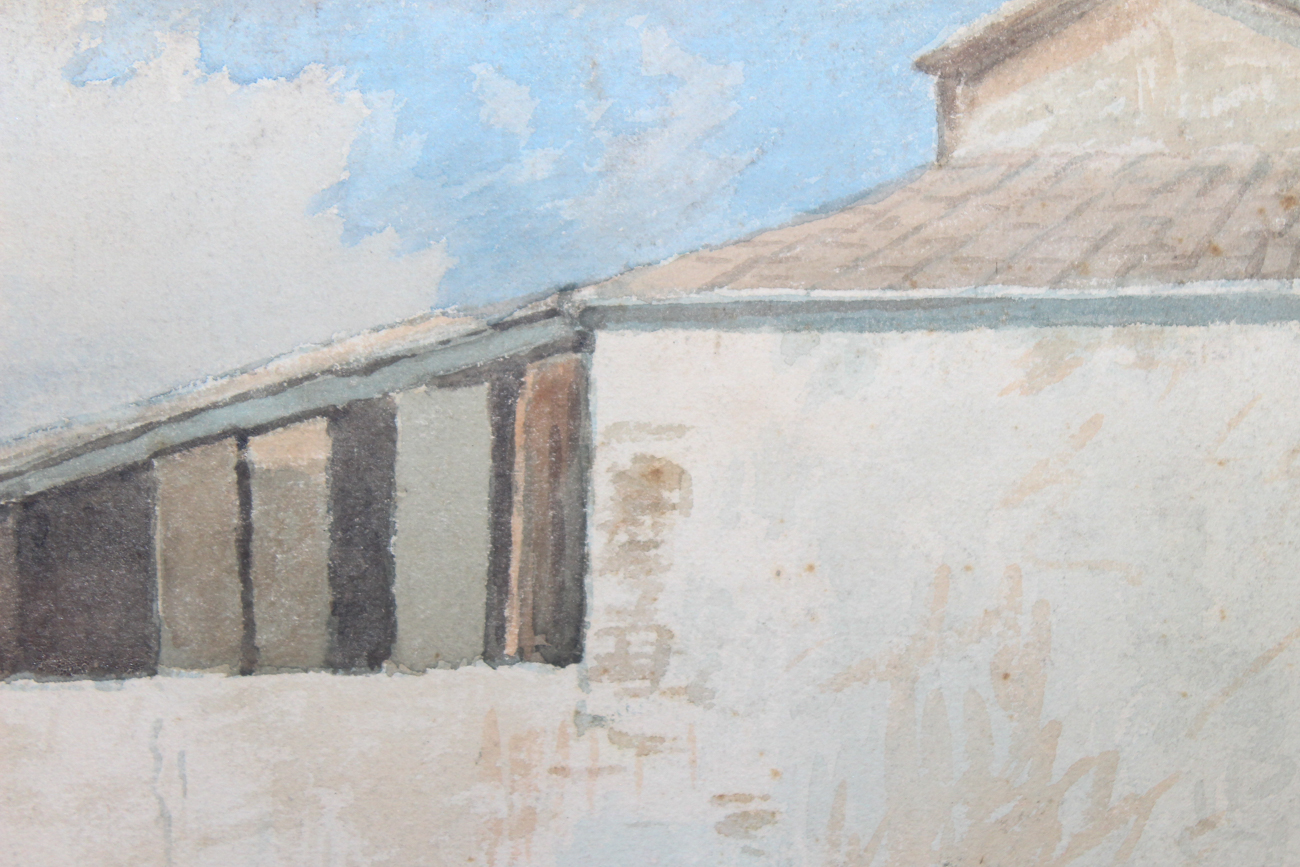 Antique Felmund D. Lune Watercolor on Paper