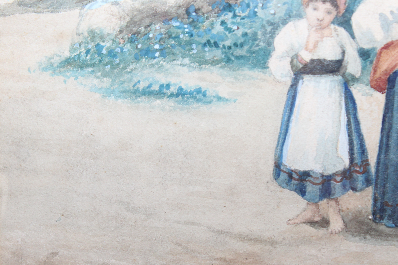 Antique Felmund D. Lune Watercolor on Paper