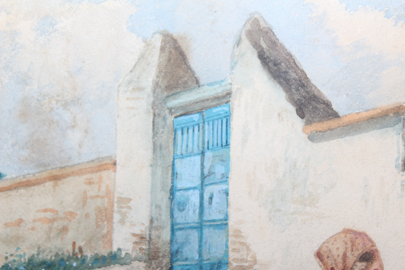 Antique Felmund D. Lune Watercolor on Paper