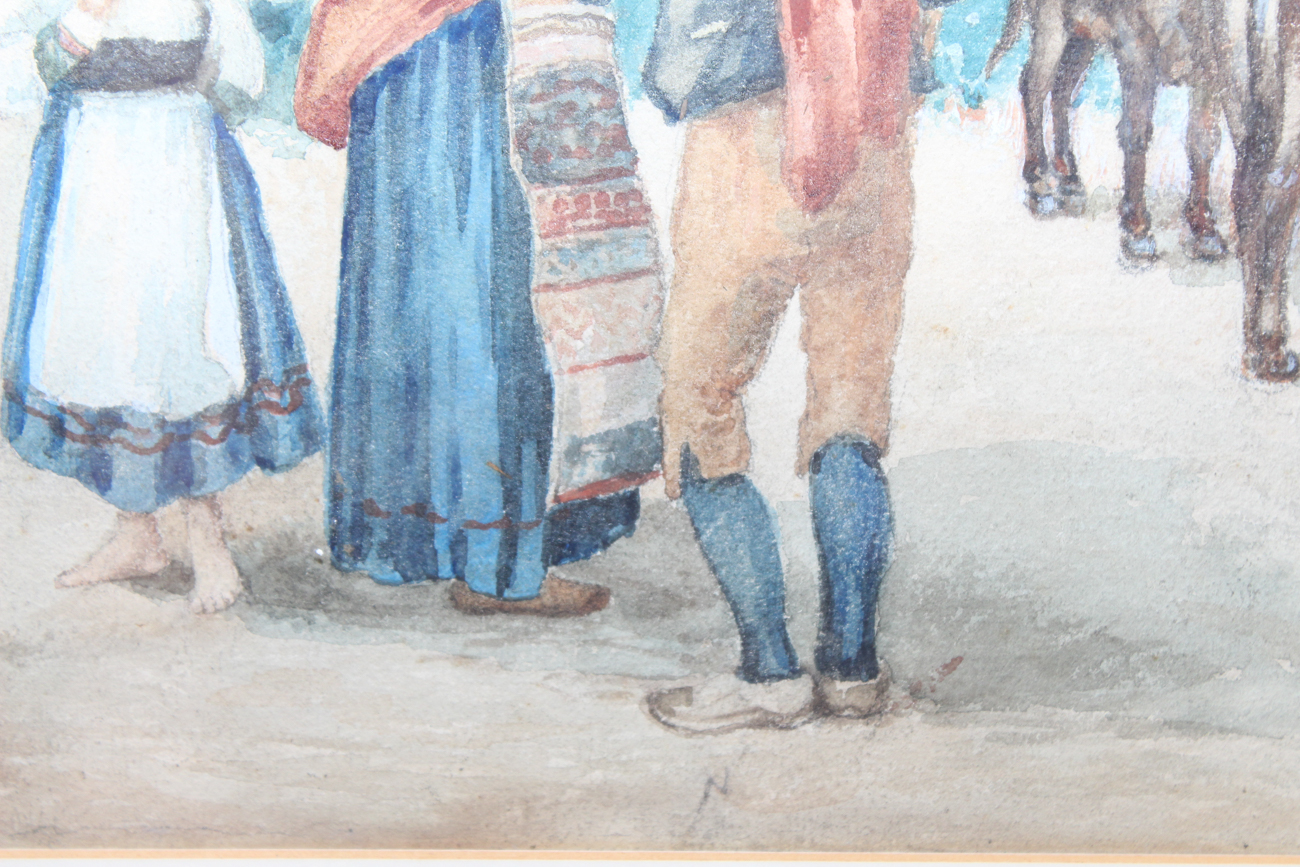 Antique Felmund D. Lune Watercolor on Paper