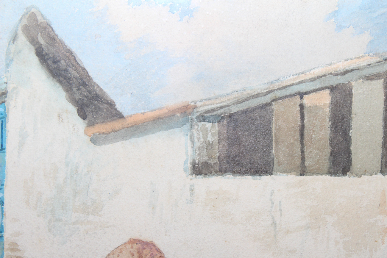 Antique Felmund D. Lune Watercolor on Paper