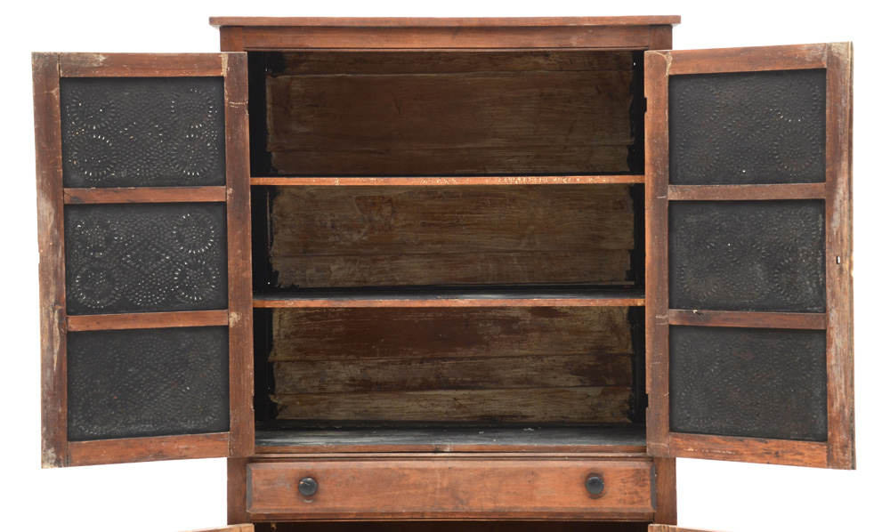 Antique Stained Poplar Pie Safe