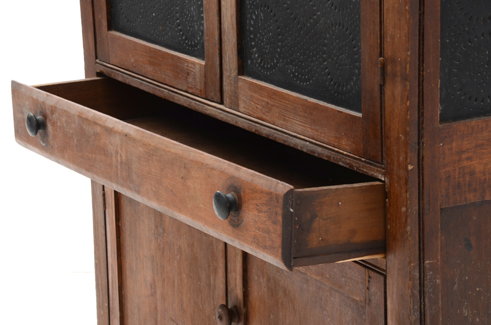 Antique Stained Poplar Pie Safe