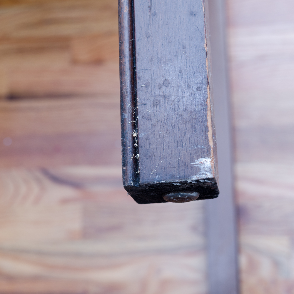 Vintage Chinese Chippendale Style Side Table with Leather Pad