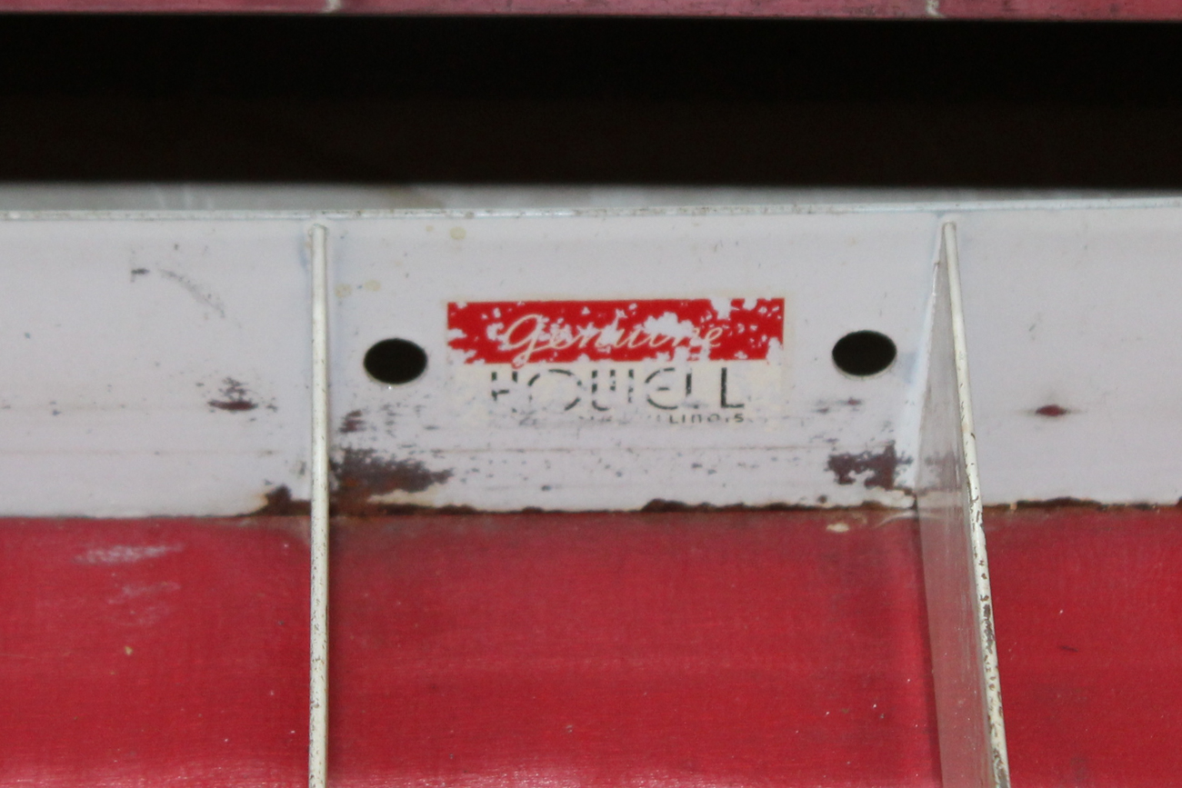 Vintage Mid-Century Metal Draw-Leaf Table by Howell