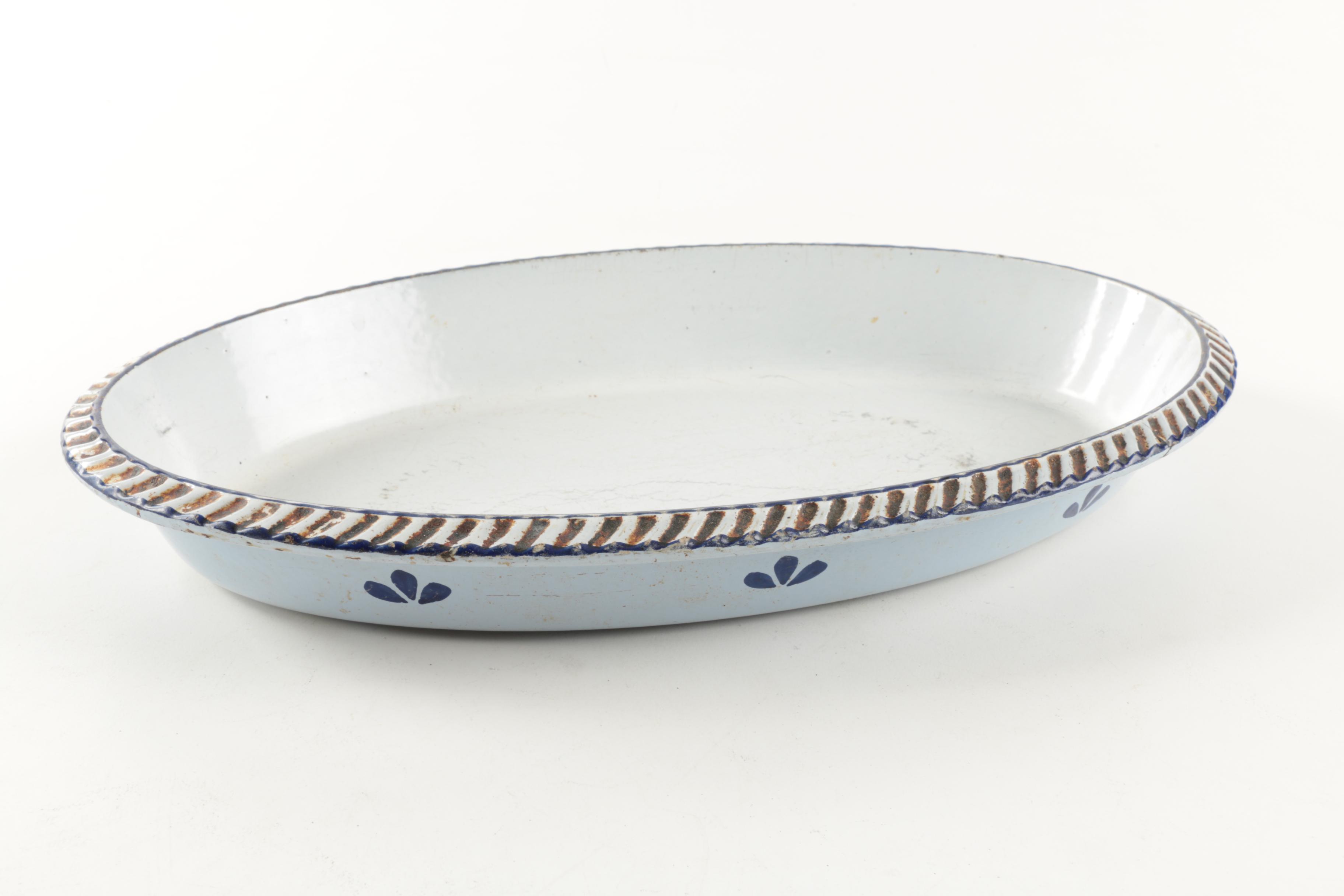 Pewter and Stoneware Serveware