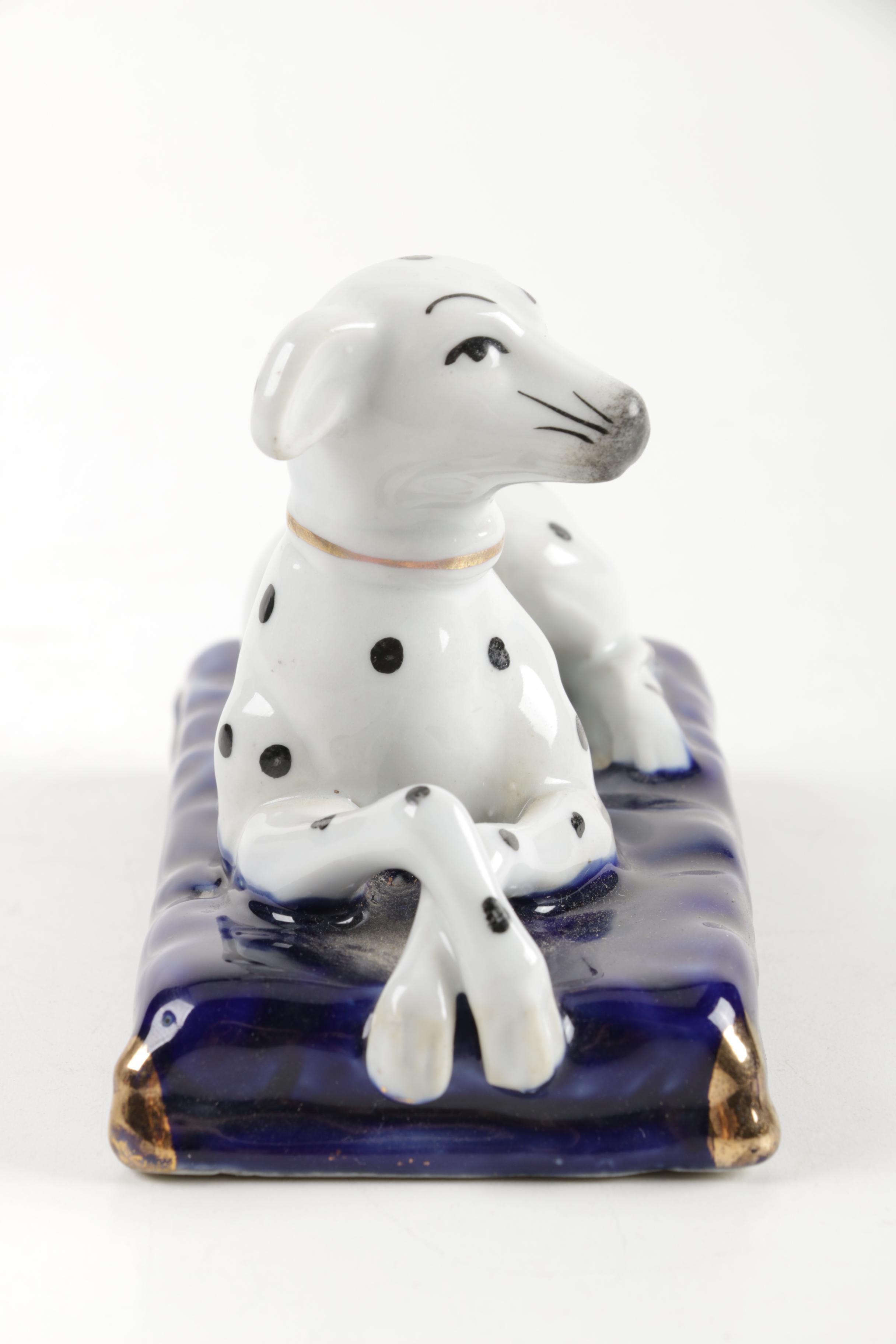Hand-Painted Ceramic Animal Trinket Boxes and Figurine