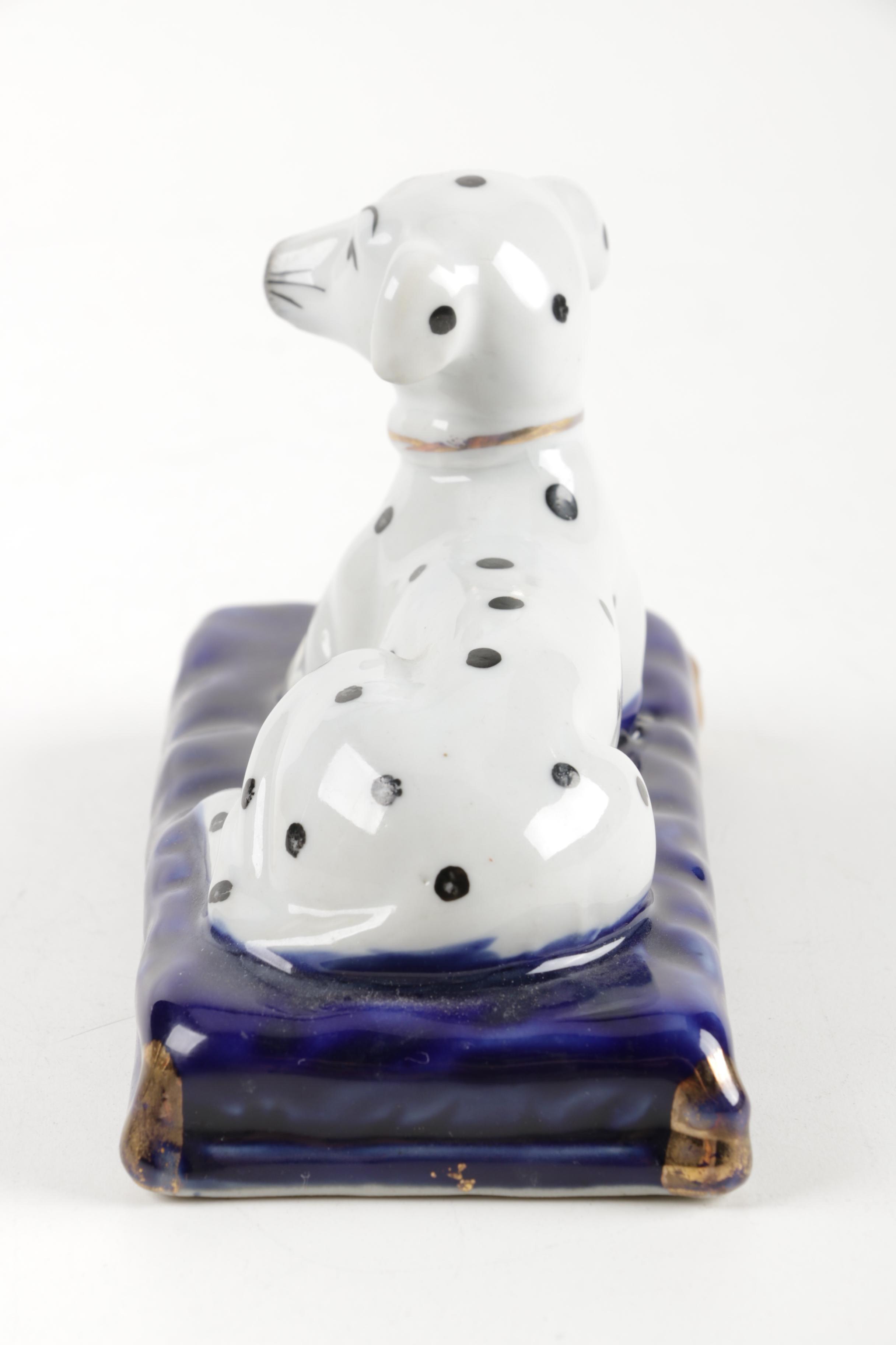 Hand-Painted Ceramic Animal Trinket Boxes and Figurine