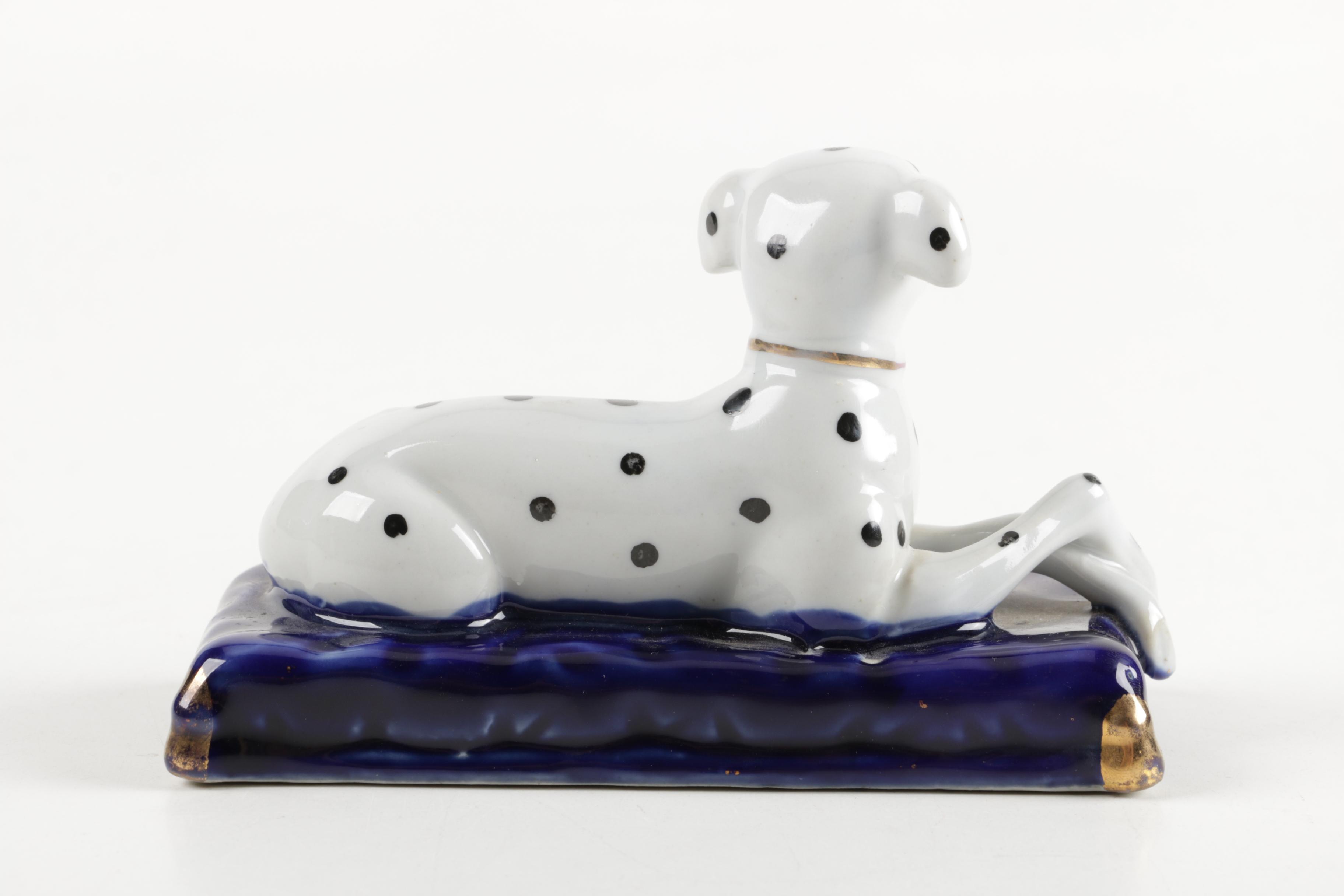 Hand-Painted Ceramic Animal Trinket Boxes and Figurine
