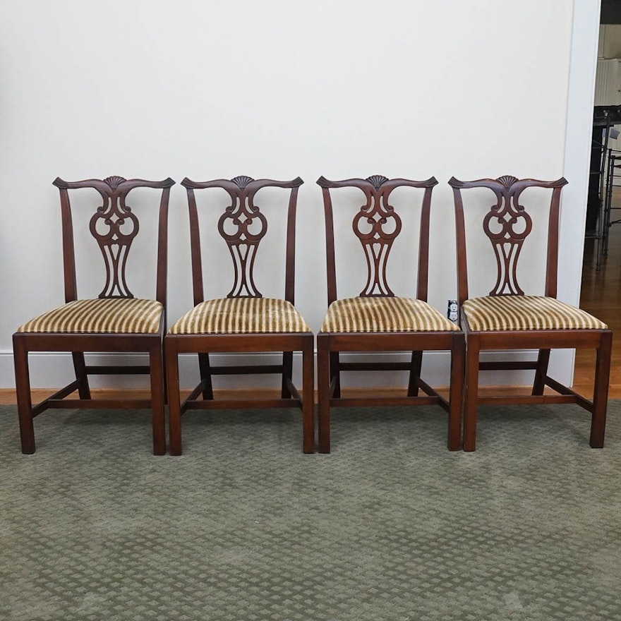 Vintage Chippendale Style Chippendale Side Chairs