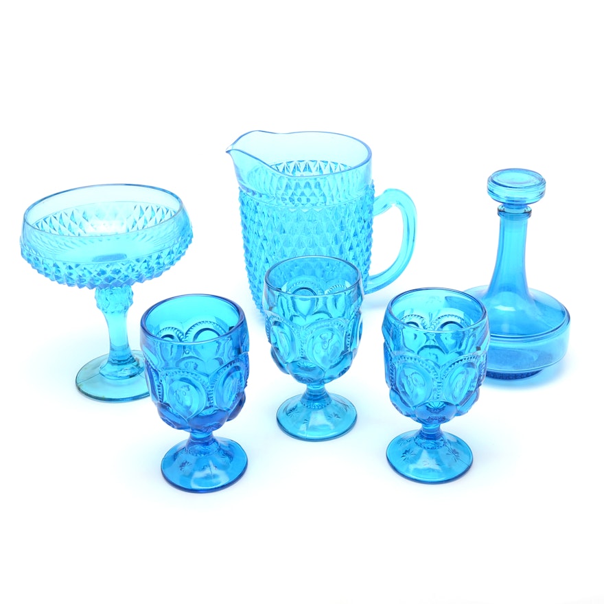 Blue Depression Glass Collection