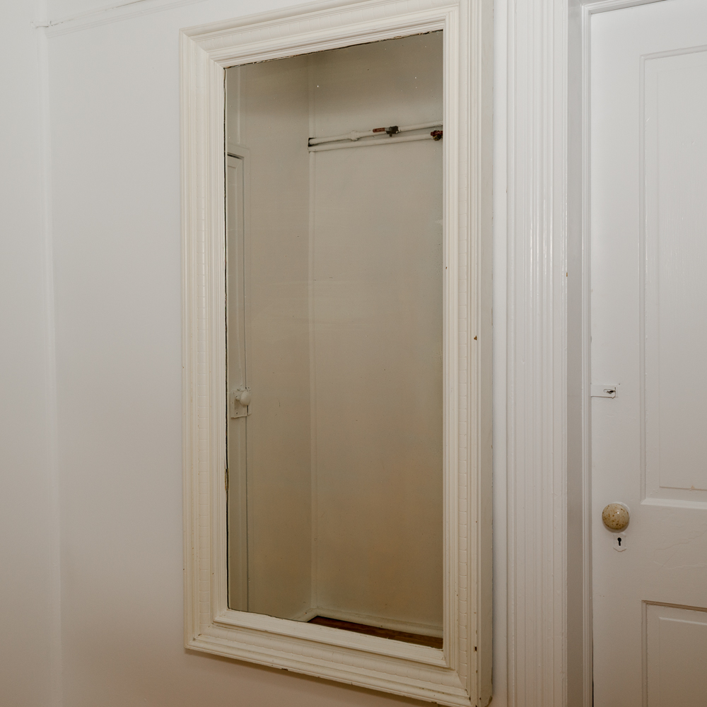 Vintage Wood Framed Wall Mirror