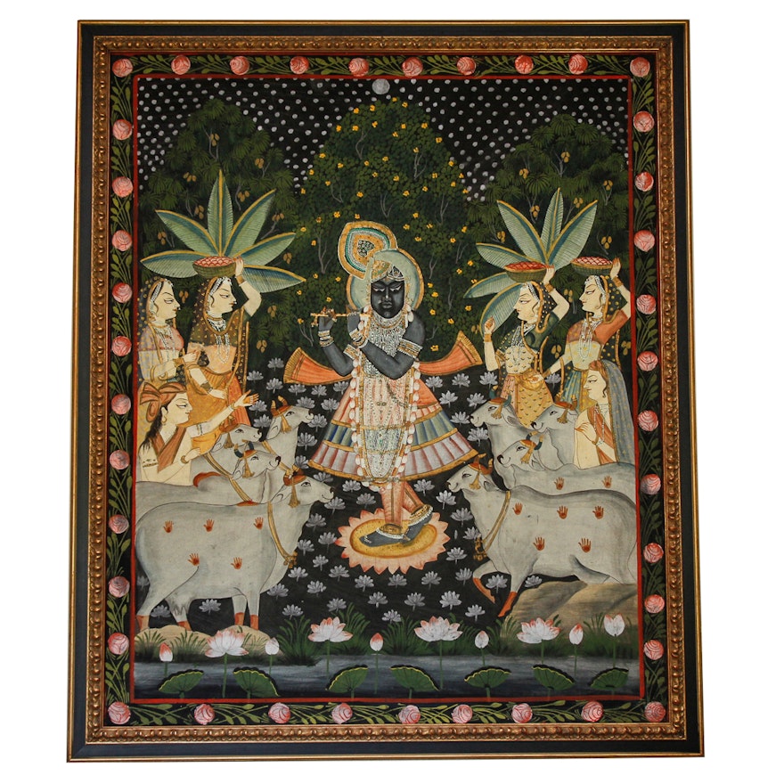 Indian Pichhwai Painting of Krishna