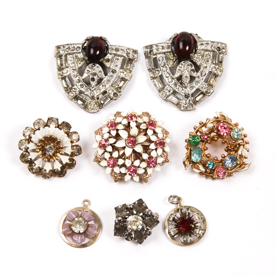 Collection of Vintage Rhinestone Jewelry