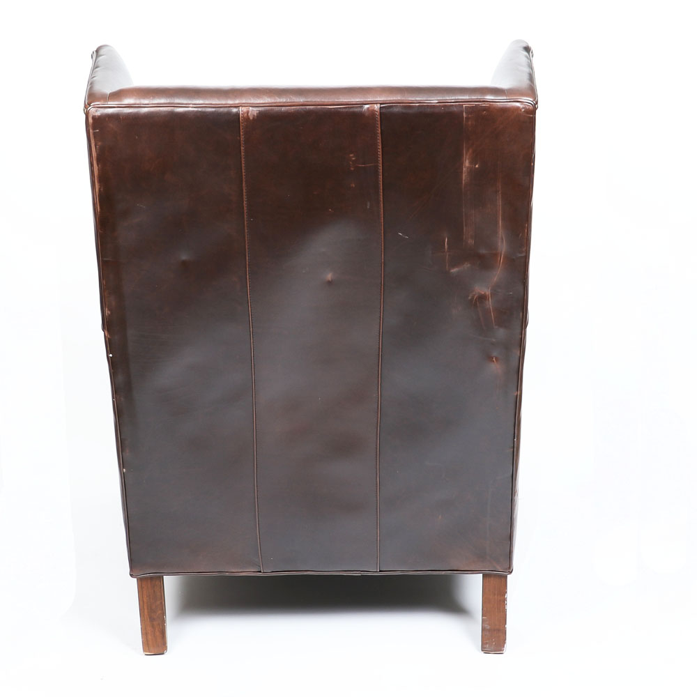 Full Grain Leather Club Chair By Mitchell Gold + Bob Williams