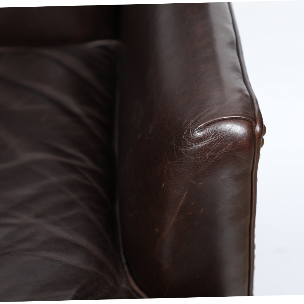 Full Grain Leather Club Chair By Mitchell Gold + Bob Williams