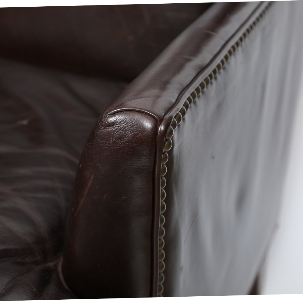 Full Grain Leather Club Chair By Mitchell Gold + Bob Williams