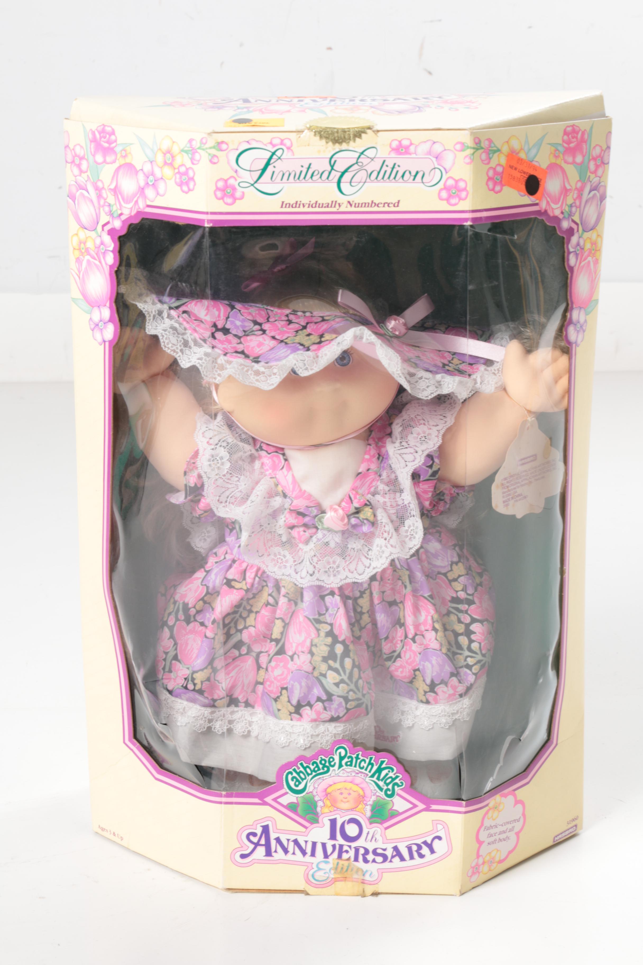 Assortment of Cabbage Patch Kids Including Holiday Baby