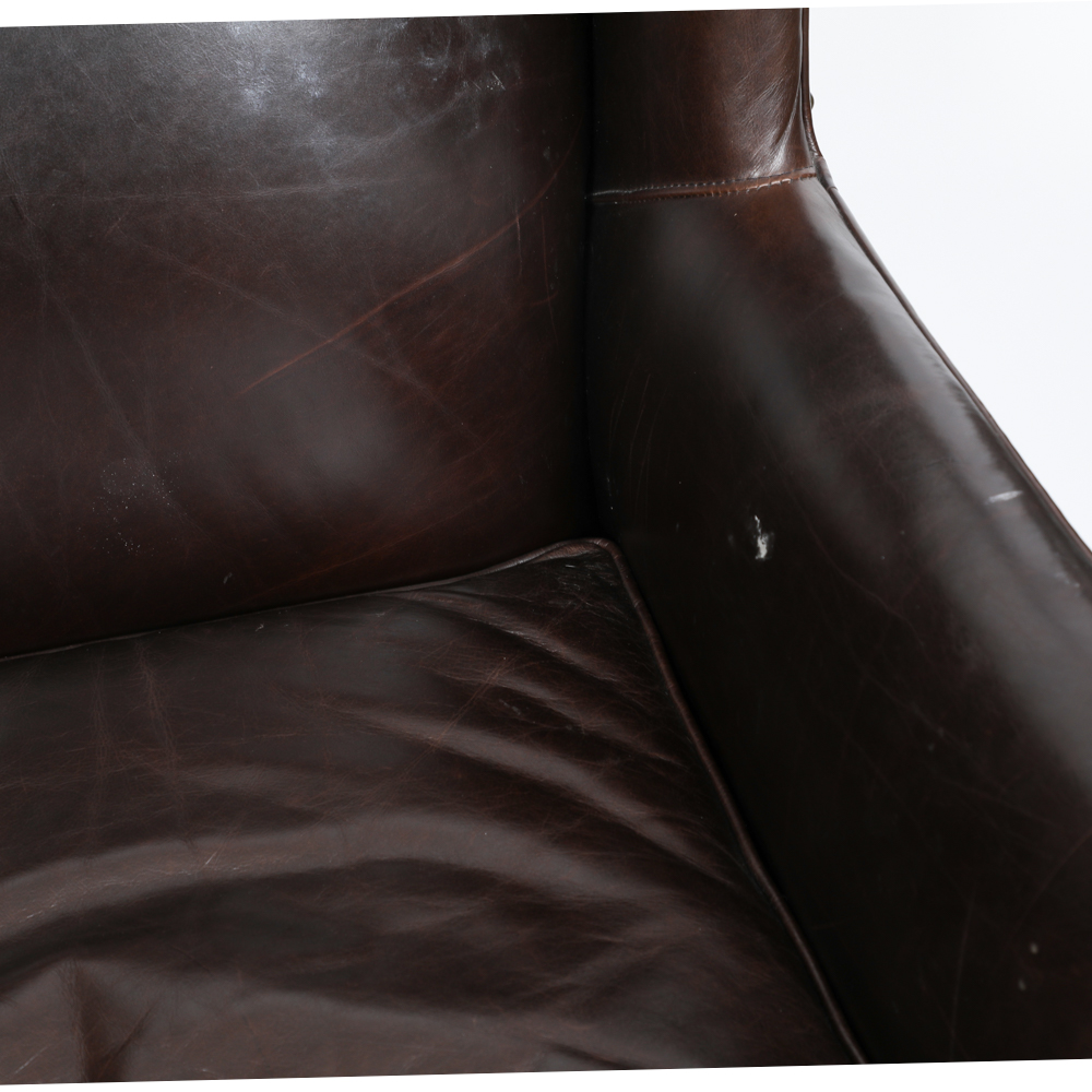 Full Grain Leather Club Chair By Mitchell Gold + Bob Williams