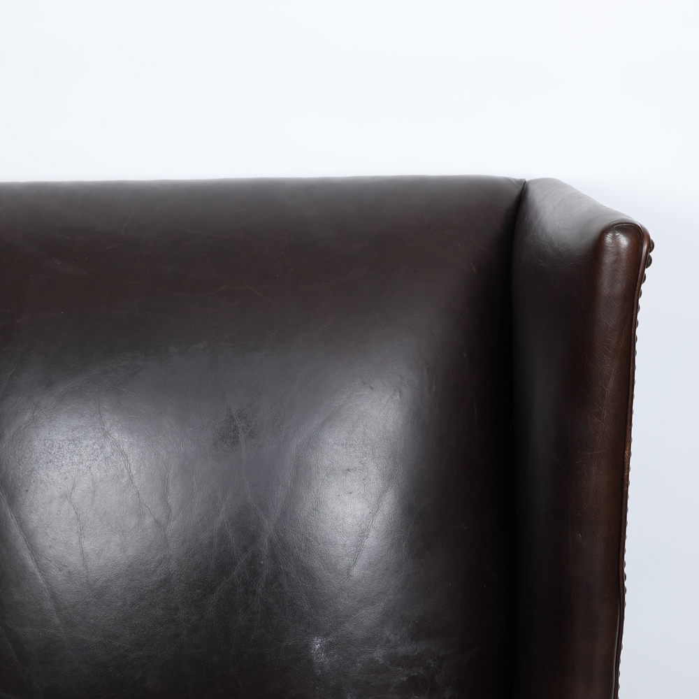 Full Grain Leather Club Chair By Mitchell Gold + Bob Williams