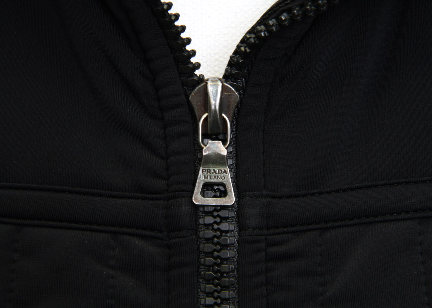 Prada Black Nylon Blend Zip-Up Jacket