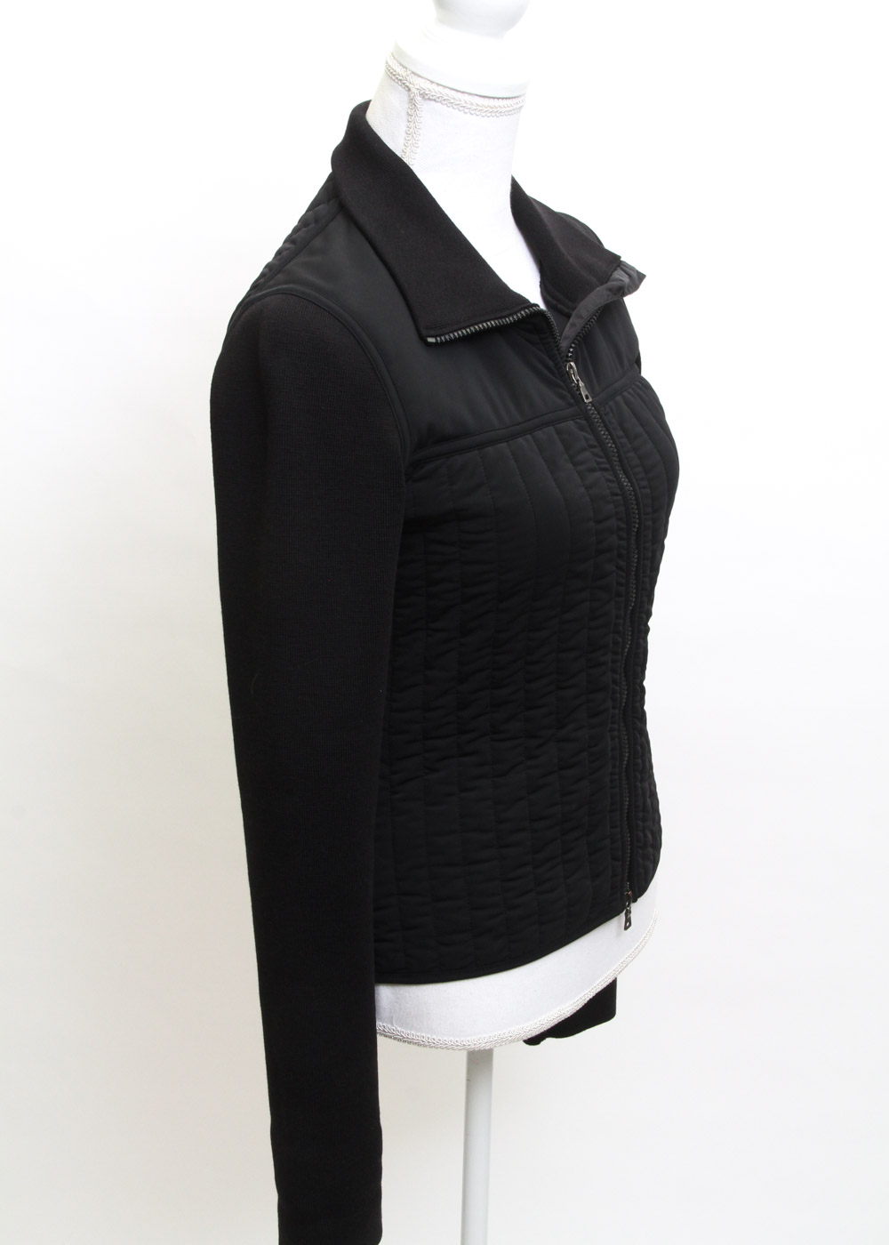 Prada Black Nylon Blend Zip-Up Jacket