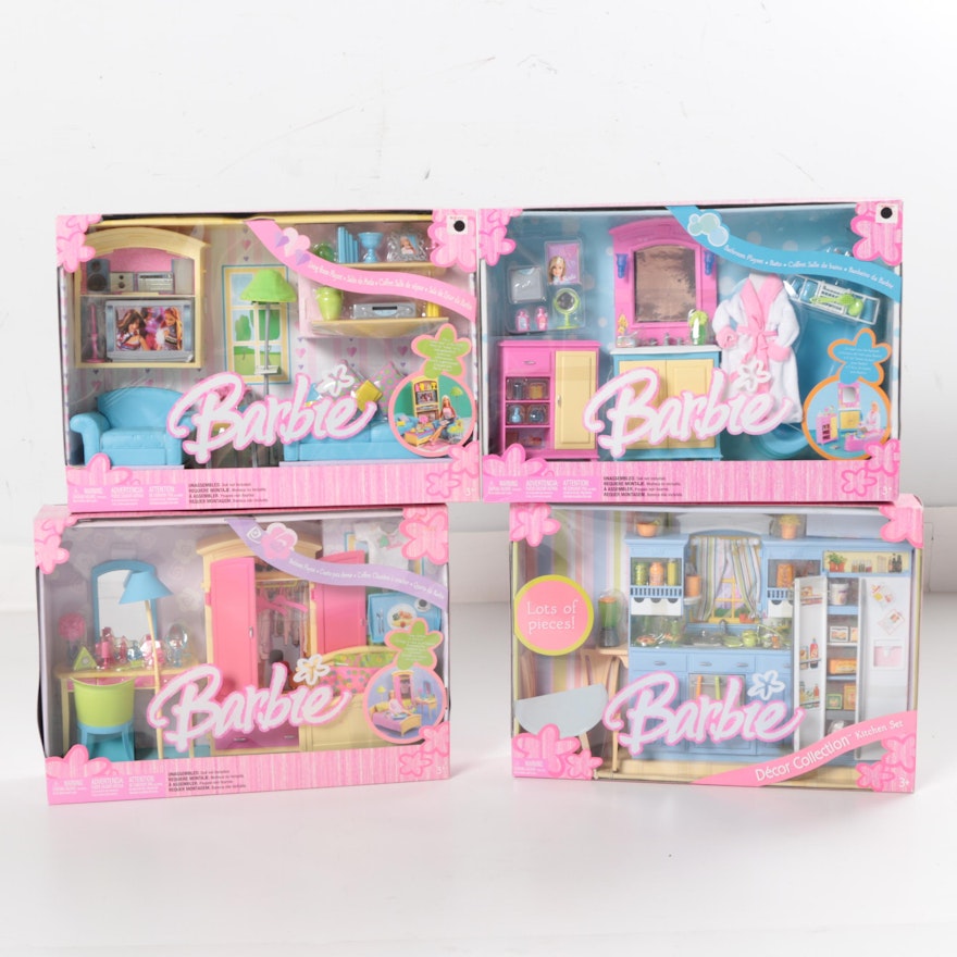 Four Barbie Furniture Sets