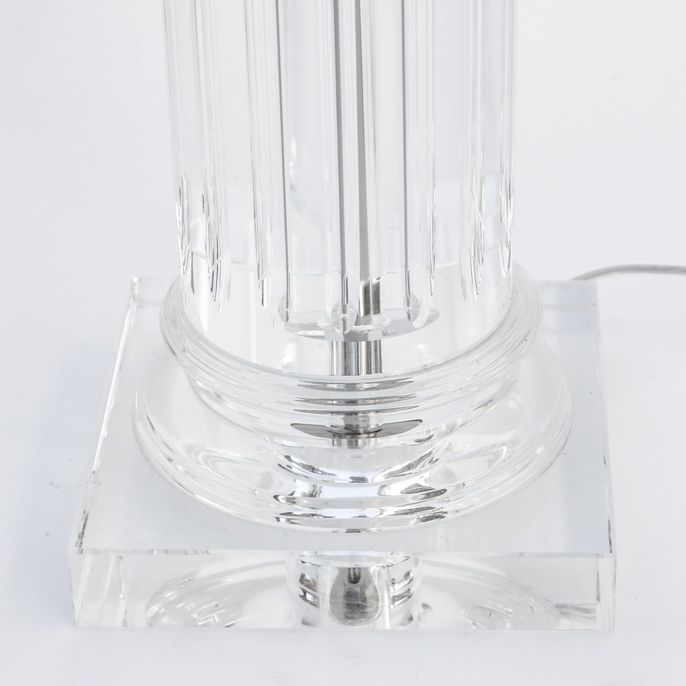 Glass Column Table Lamp