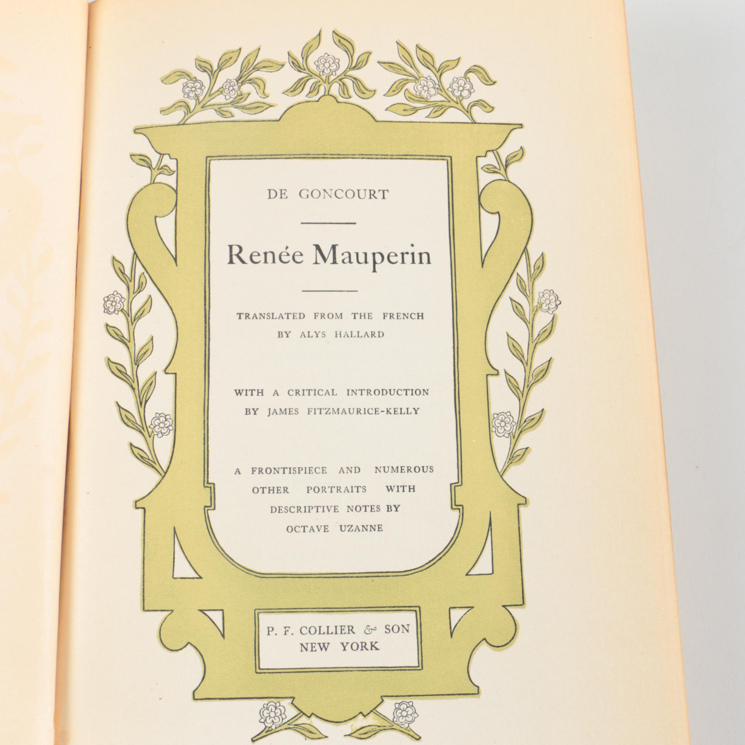 1902 Ten-Volume Collection of "The French Classical Romances"
