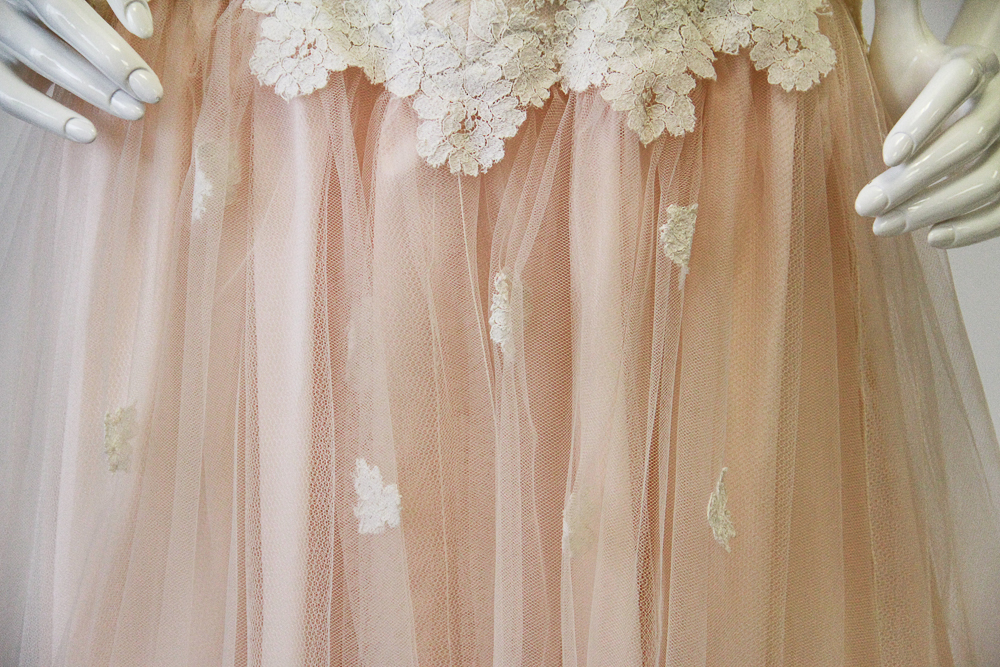 Vintage Priscilla of Boston Lace and Silk Ball Gown