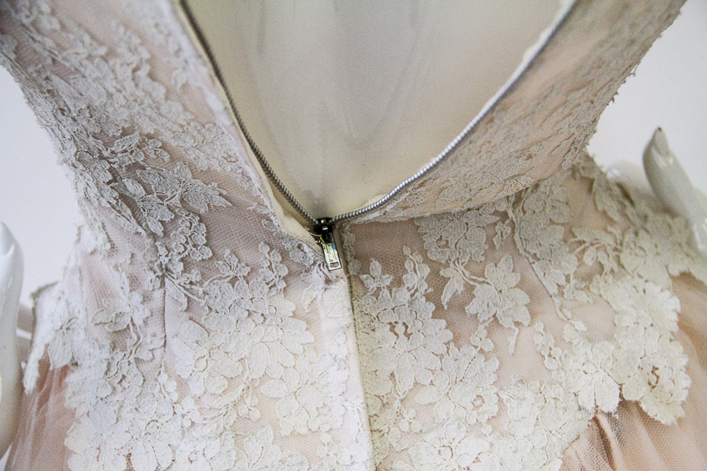 Vintage Priscilla of Boston Lace and Silk Ball Gown