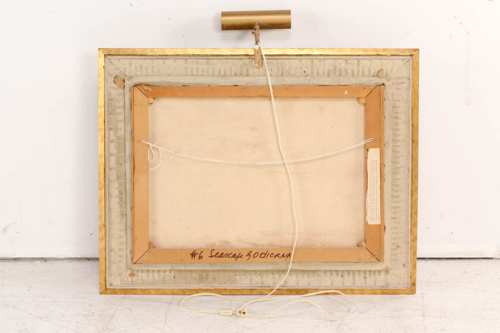 Guido Odierna Oil Painting on Canvas of Ocean Landscape