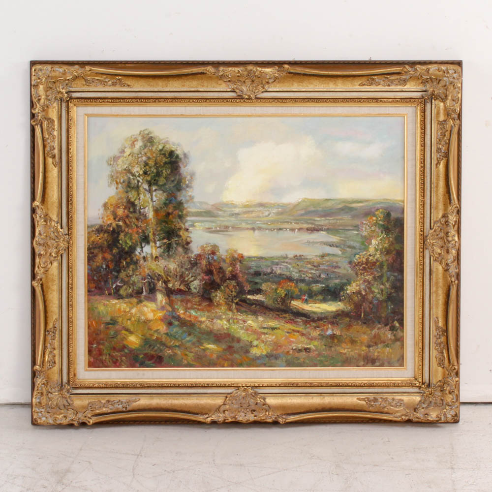 Rijssen Framed Oil Painting on Canvas