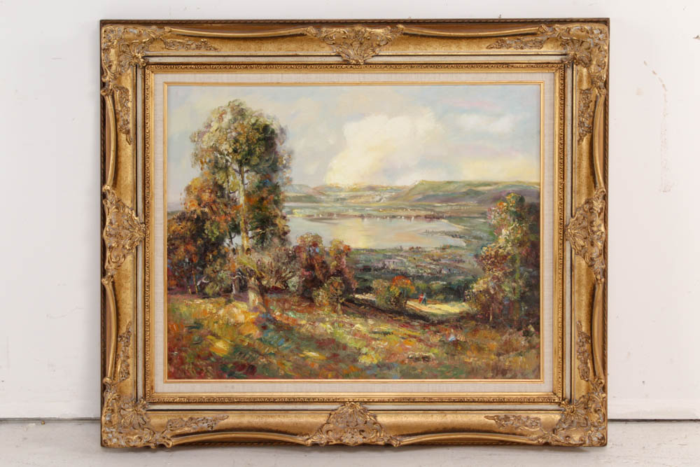 Rijssen Framed Oil Painting on Canvas