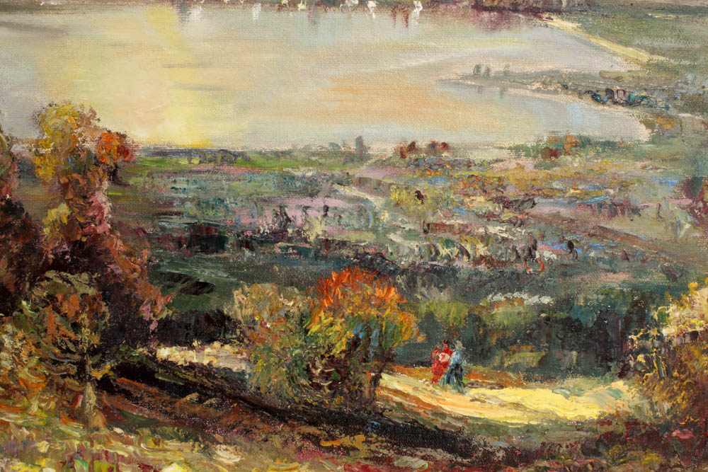 Rijssen Framed Oil Painting on Canvas