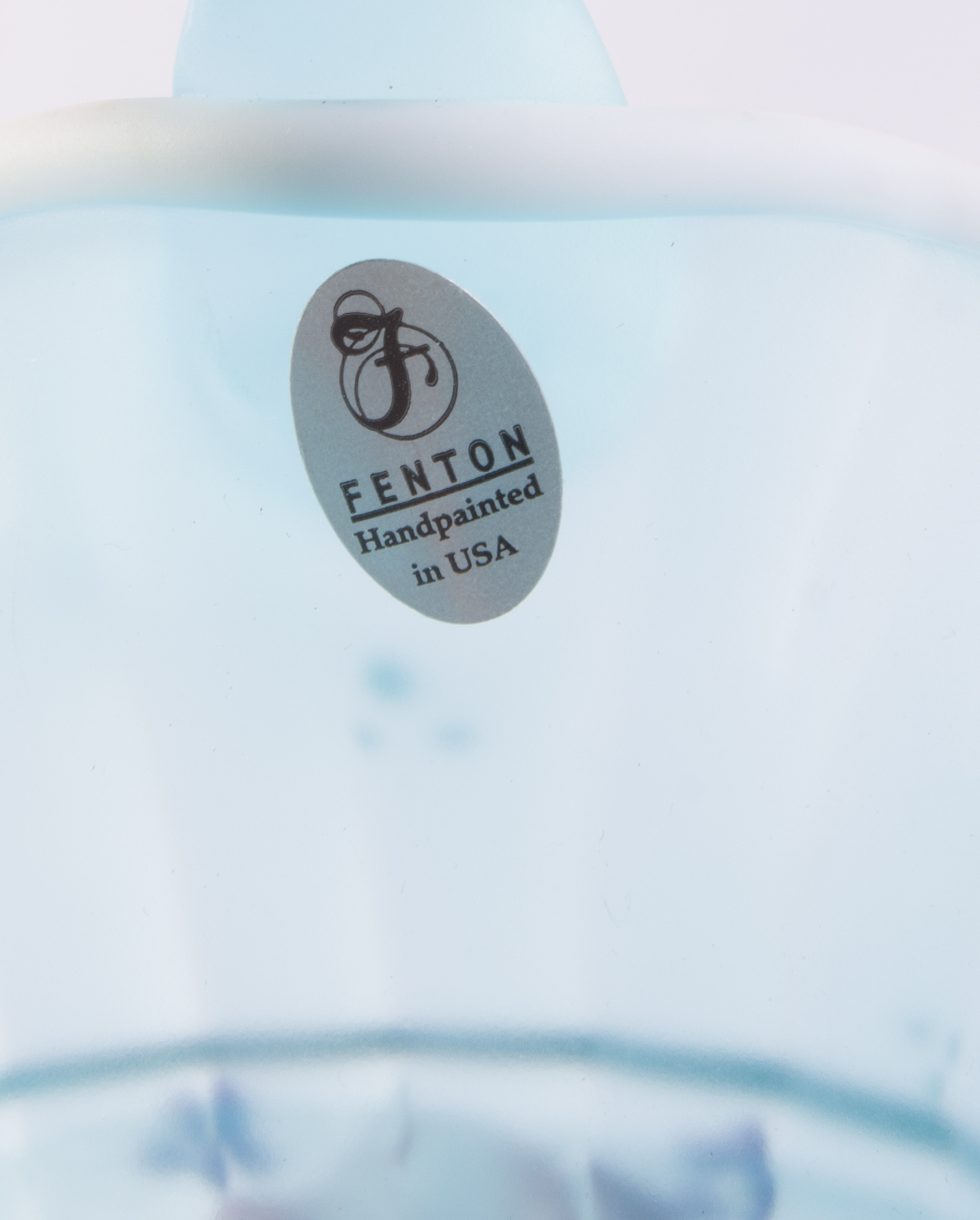 Fenton Charleton Collection Blue Frosted Glass Basket