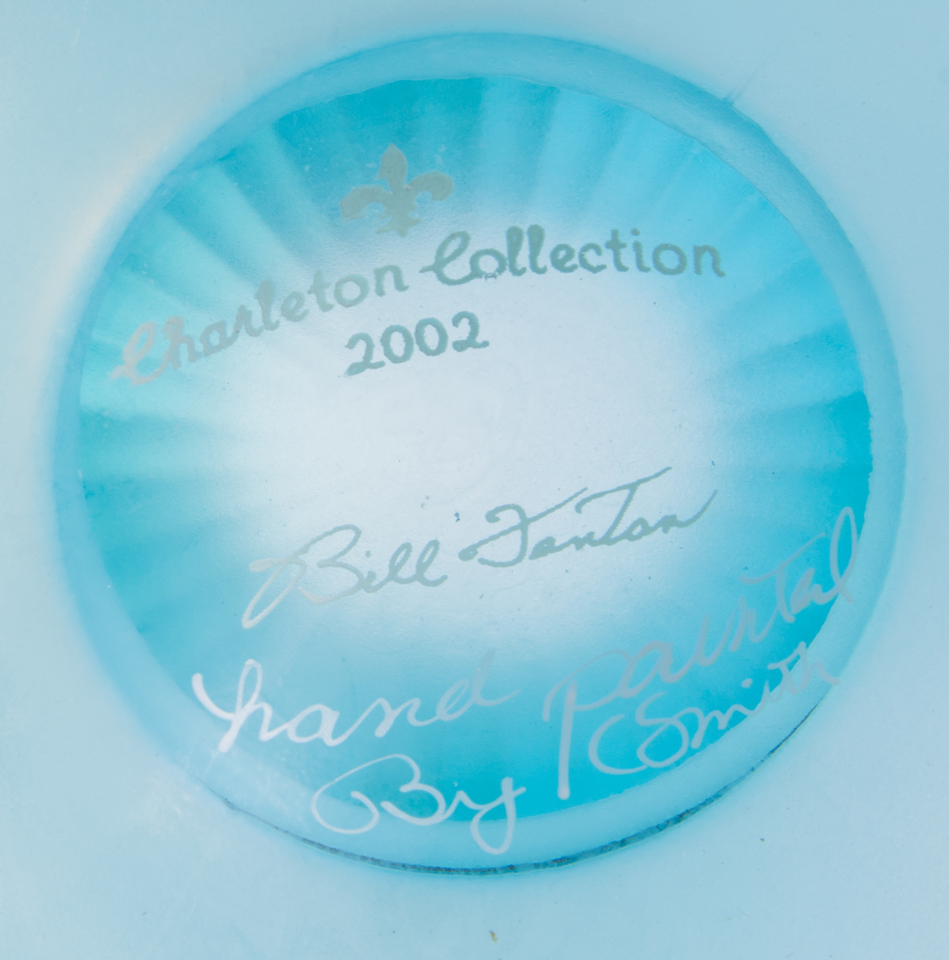 Fenton Charleton Collection Blue Frosted Glass Basket