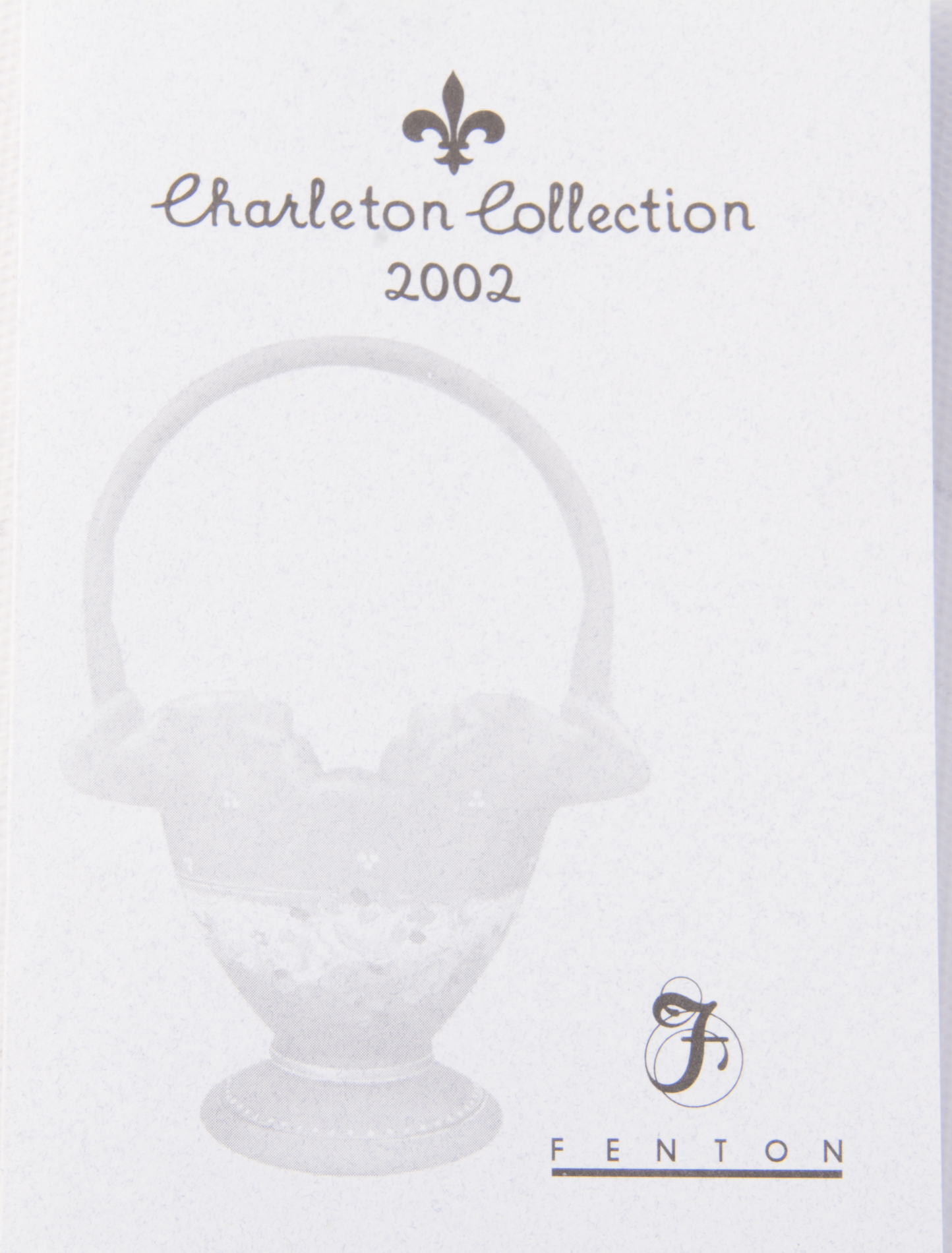 Fenton Charleton Collection Blue Frosted Glass Basket