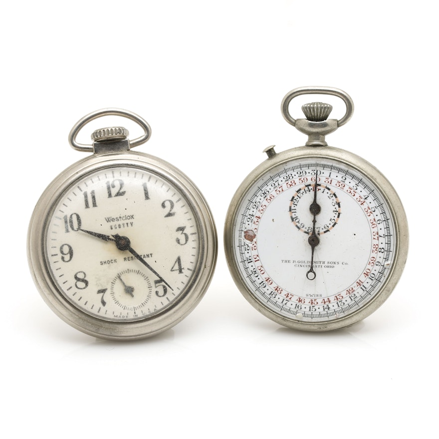 P. Goldsmith Sons Co. Stopwatch and Westclox Pocket Watch