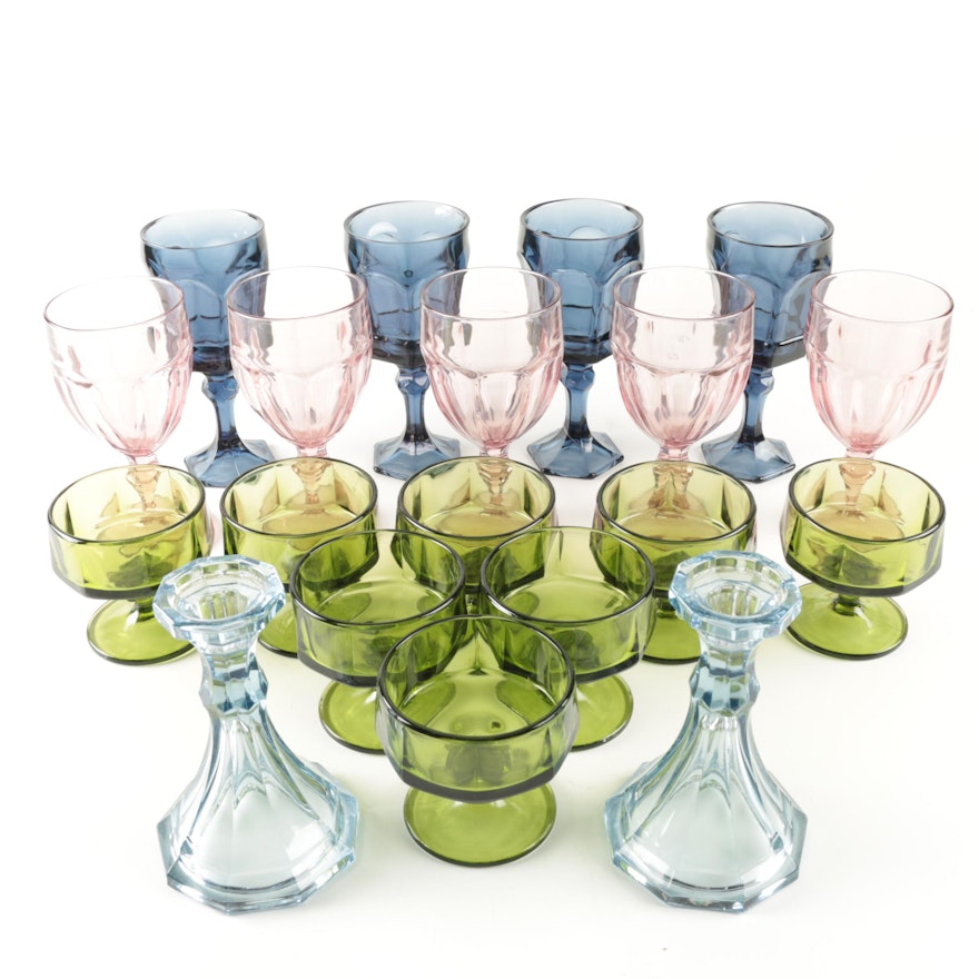 Colored Glassware including Libbey